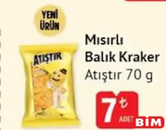 ATIŞTIR MISIRLI BALIK KRAKER 70 G
